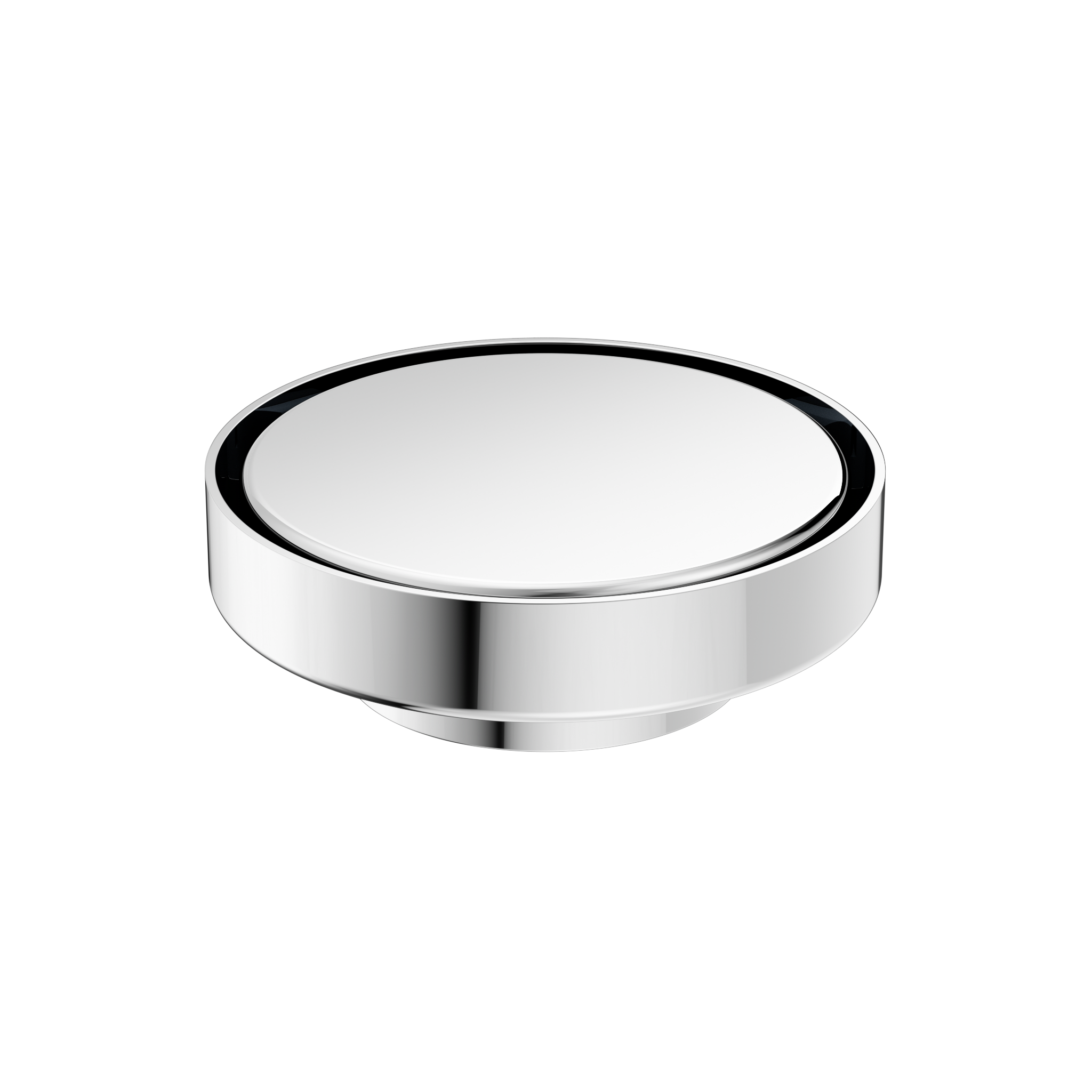 130mm Round Tile Insert Floor Waste 80mm Outlet Chrome