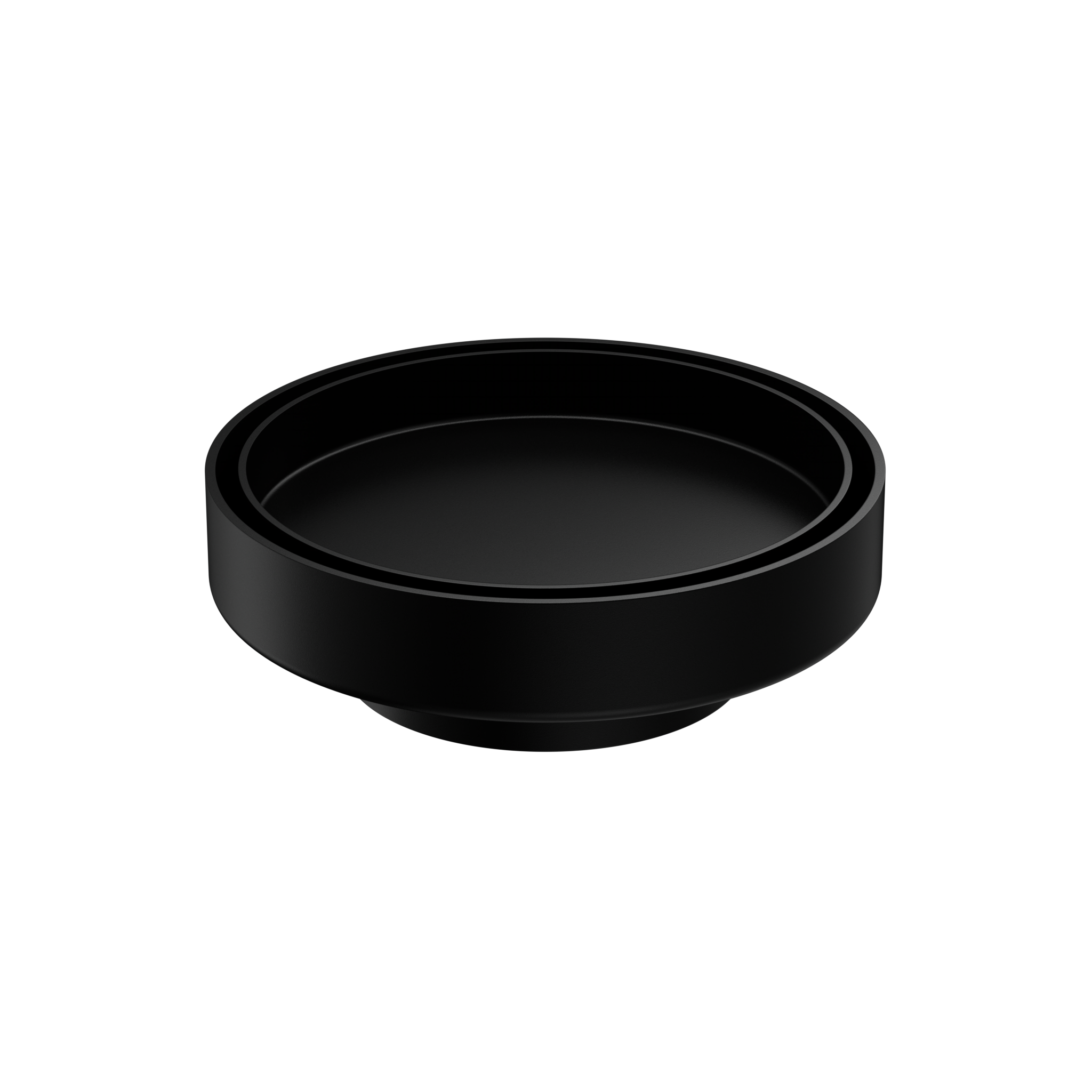 130mm Round Tile Insert Floor Waste 80mm Outlet Matte Black