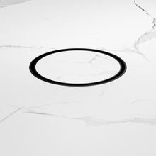 130mm Round Tile Insert Floor Waste 80mm Outlet Matte Black