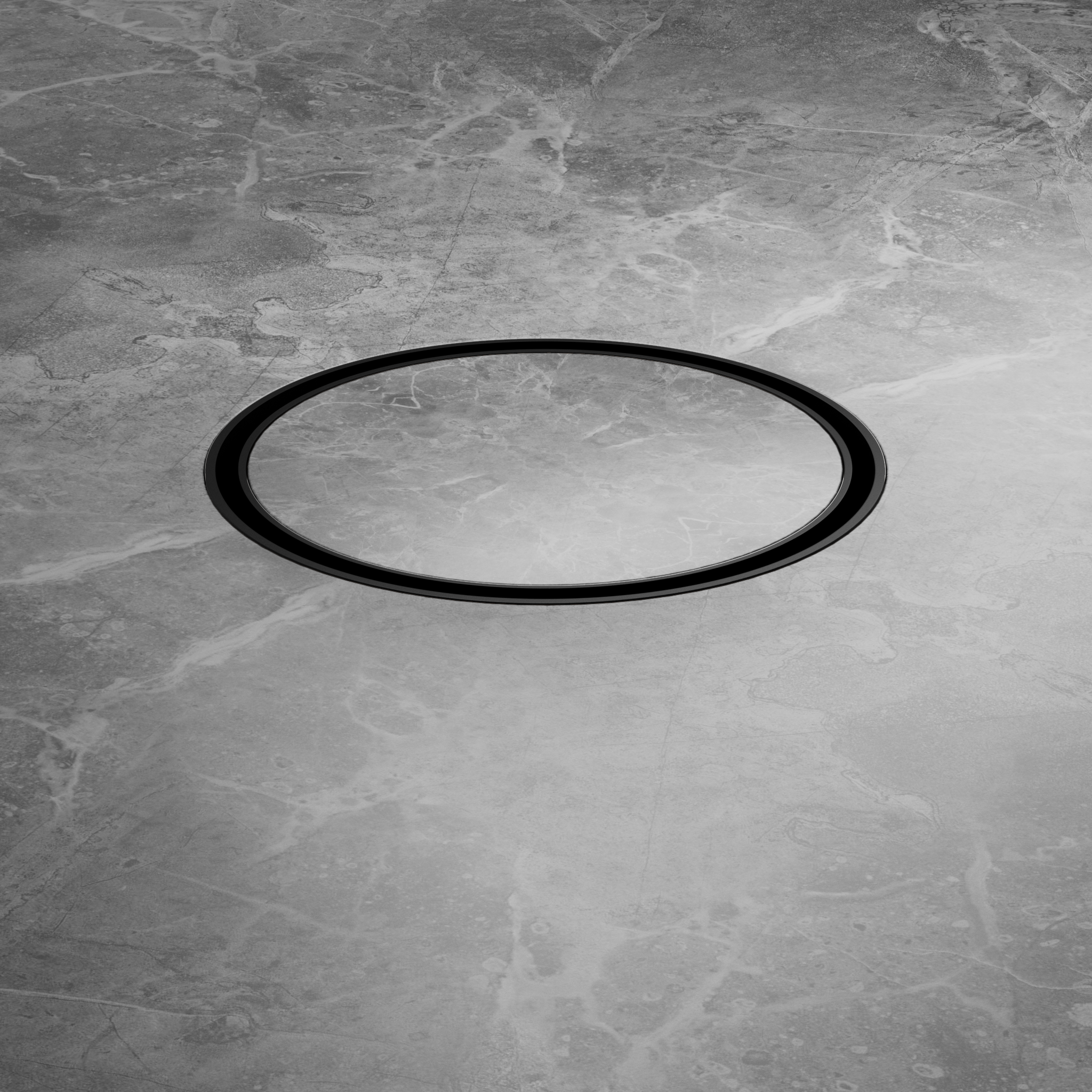 130mm Round Tile Insert Floor Waste 80mm Outlet Matte Black