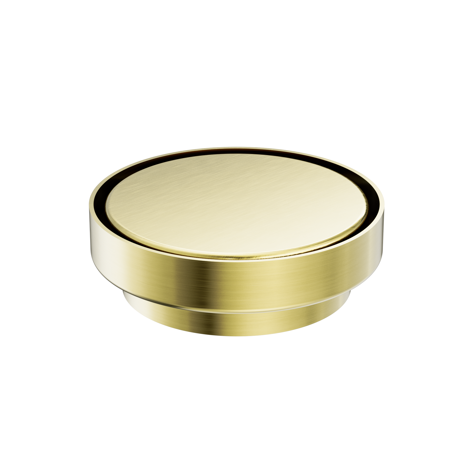130mm Round Tile Insert Floor Waste 100mm Outlet Brushed Gold