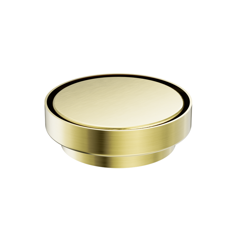 130mm Round Tile Insert Floor Waste 100mm Outlet Brushed Gold