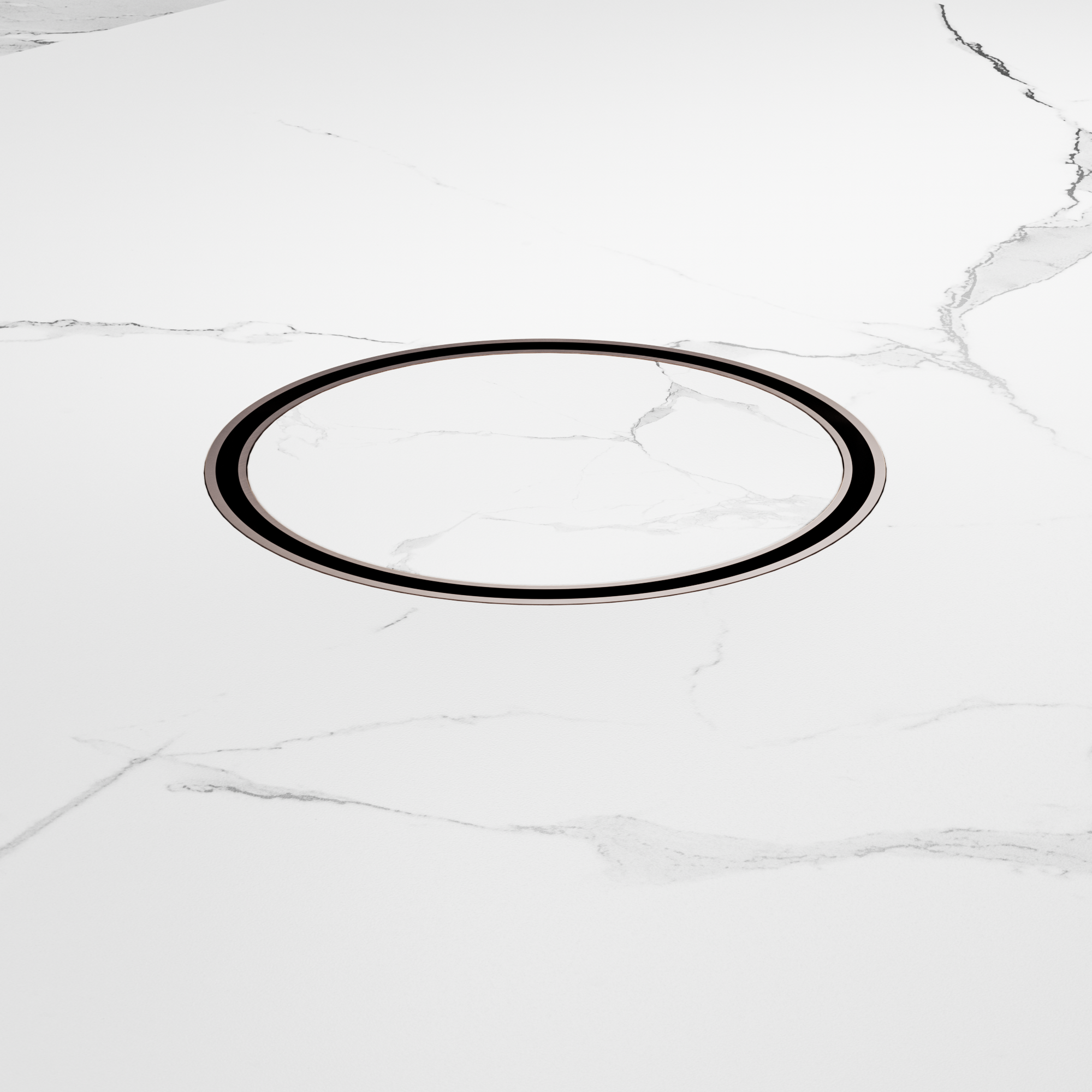 130mm Round Tile Insert Floor Waste 100mm Outlet Brushed Bronze