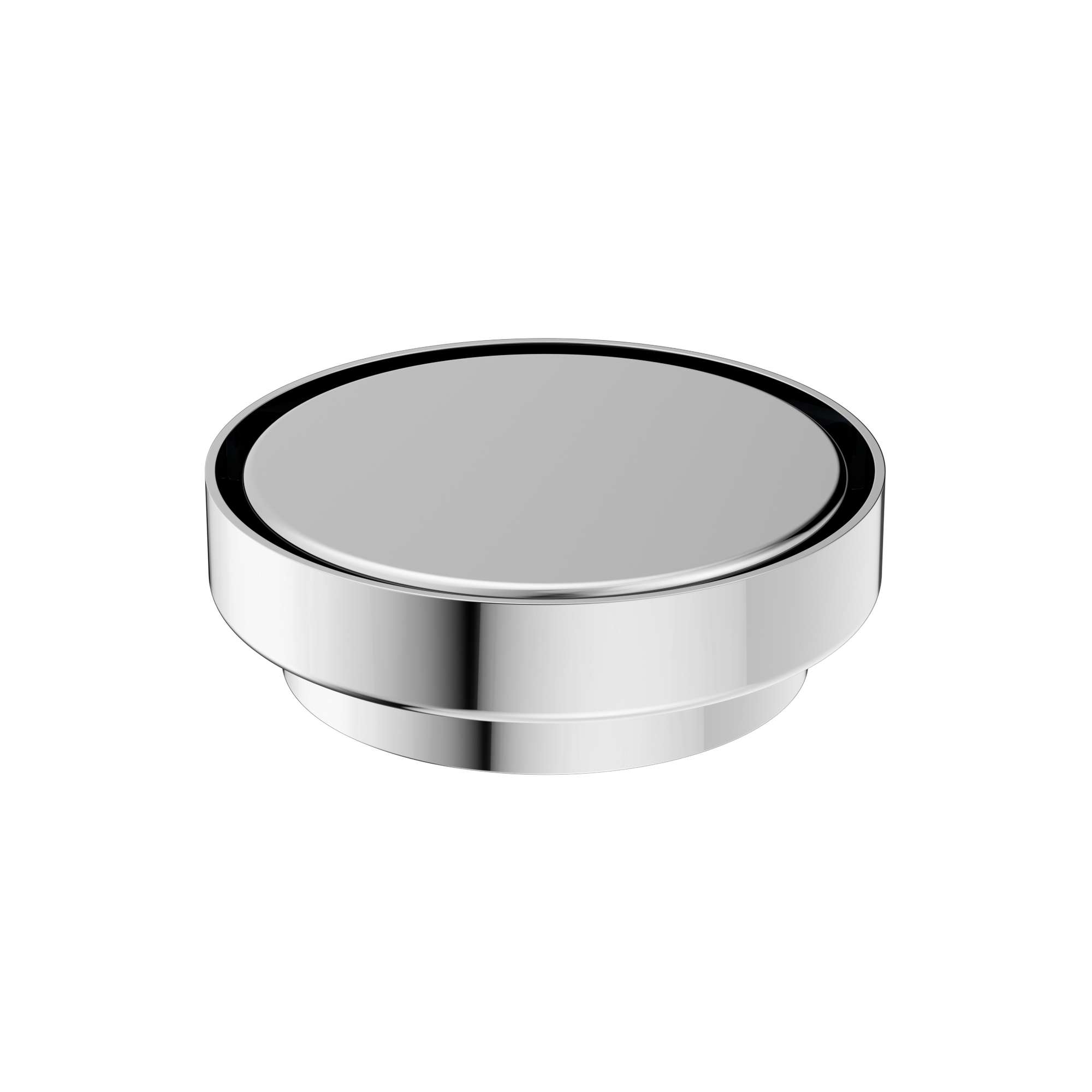130mm Round Tile Insert Floor Waste 100mm Outlet Chrome