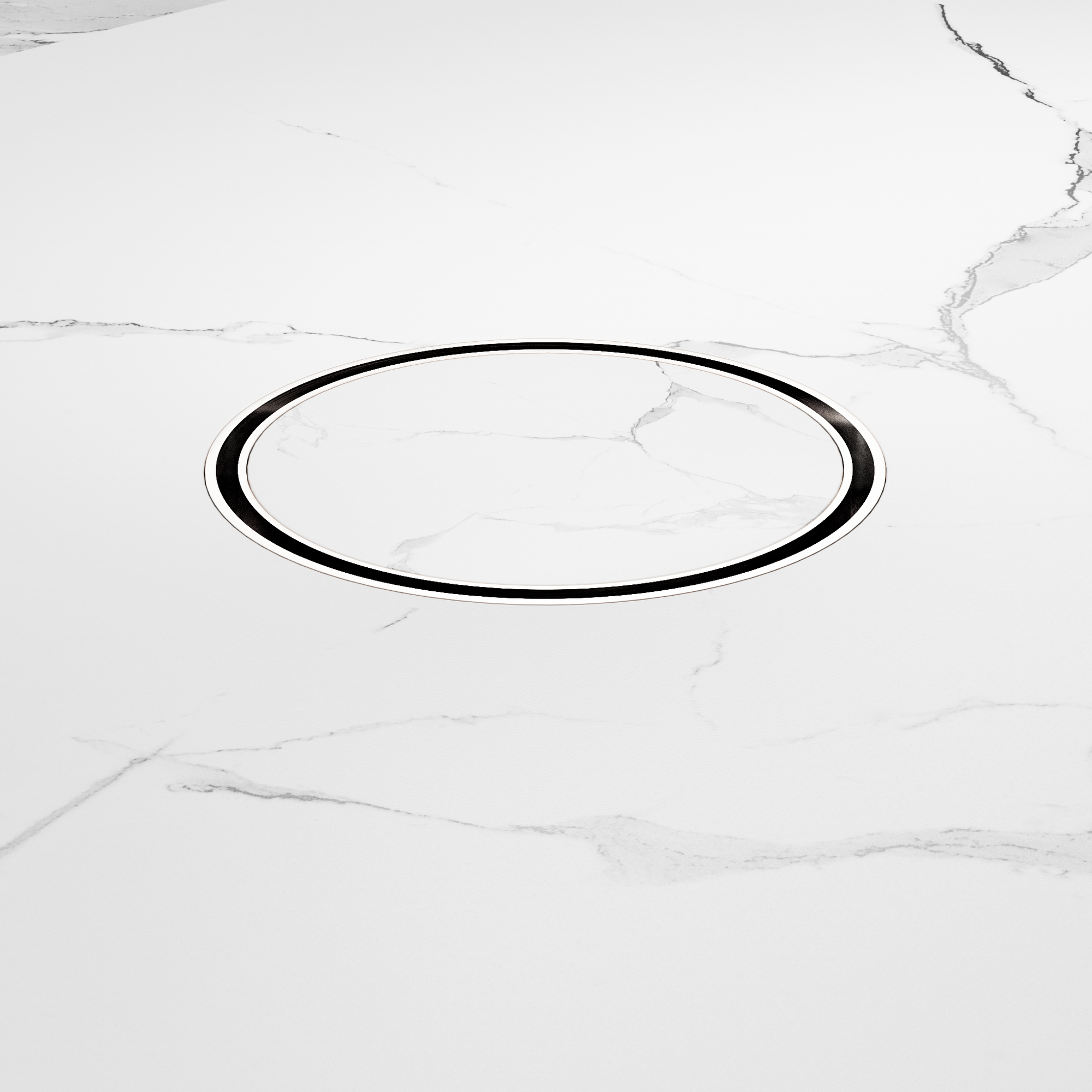130mm Round Tile Insert Floor Waste 100mm Outlet Chrome