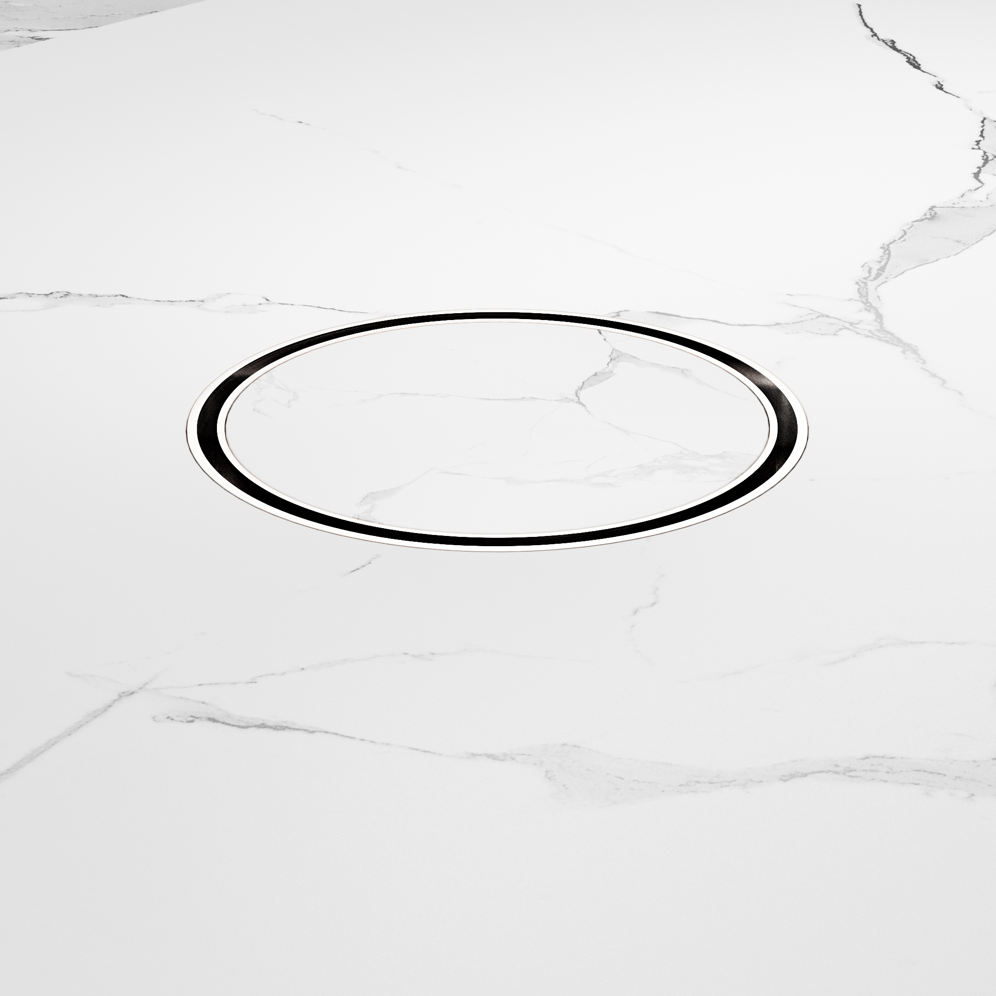 130mm Round Tile Insert Floor Waste 100mm Outlet Chrome