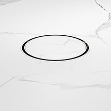 130mm Round Tile Insert Floor Waste 100mm Outlet Chrome