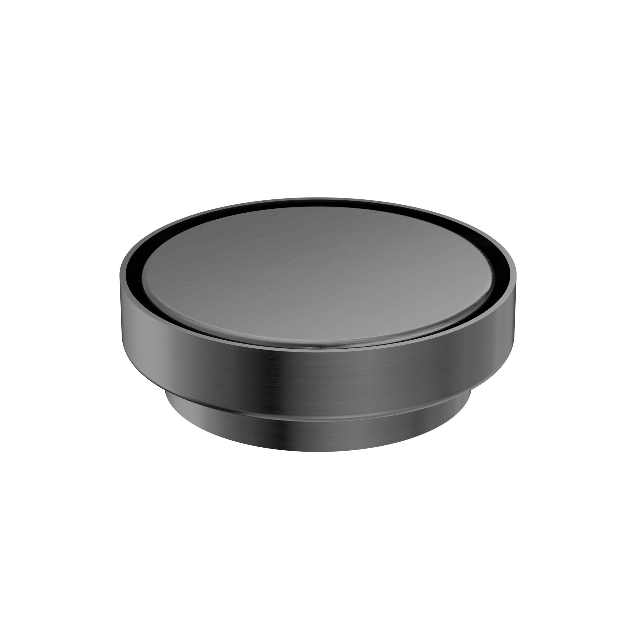 130mm Round Tile Insert Floor Waste 100mm Outlet Gun Metal