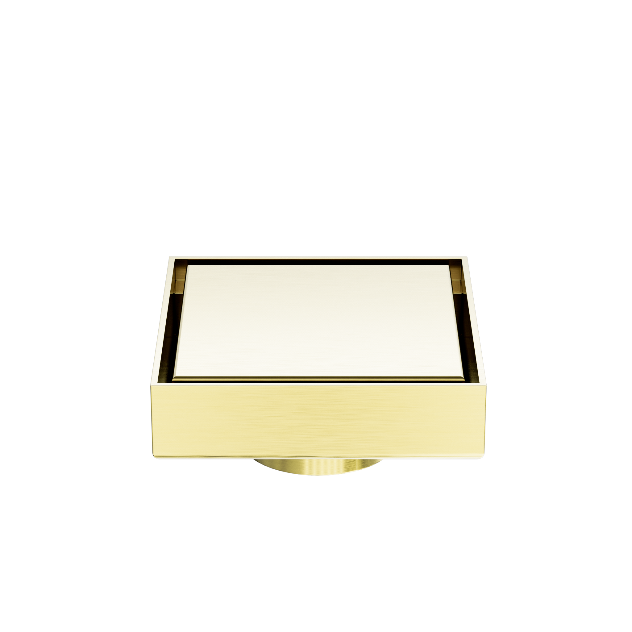100mm Square Tile Insert Floor Waste 50mm Outlet Brushed Gold
