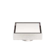 100mm Square Tile Insert Floor Waste 50mm Outlet Brushed Nickel