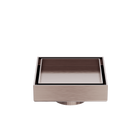 100mm Square Tile Insert Floor Waste 50mm Outlet Brushed Bronze