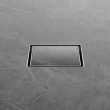 100mm Square Tile Insert Floor Waste 50mm Outlet Brushed Bronze