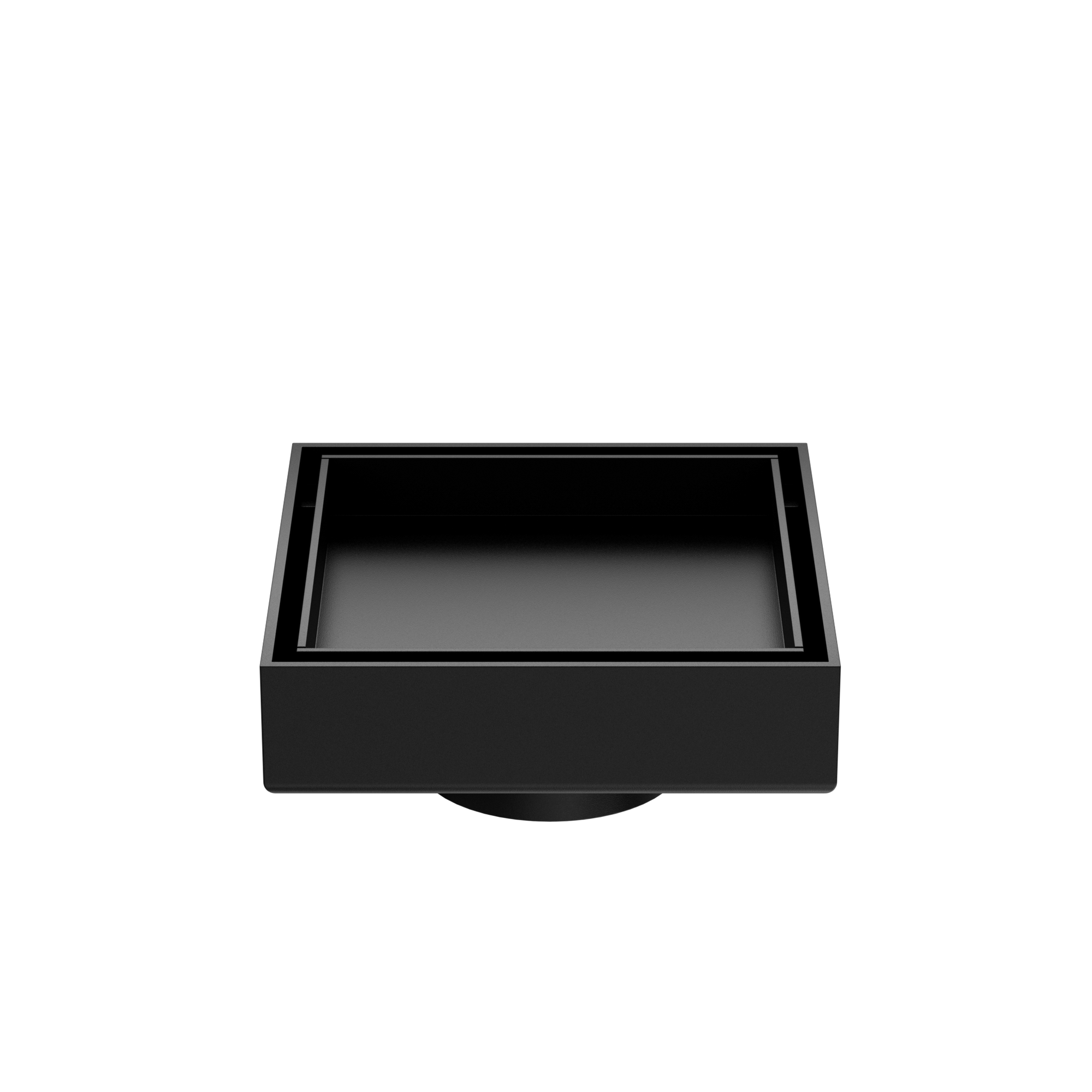 100mm Square Tile Insert Floor Waste 50mm Outlet Matte Black