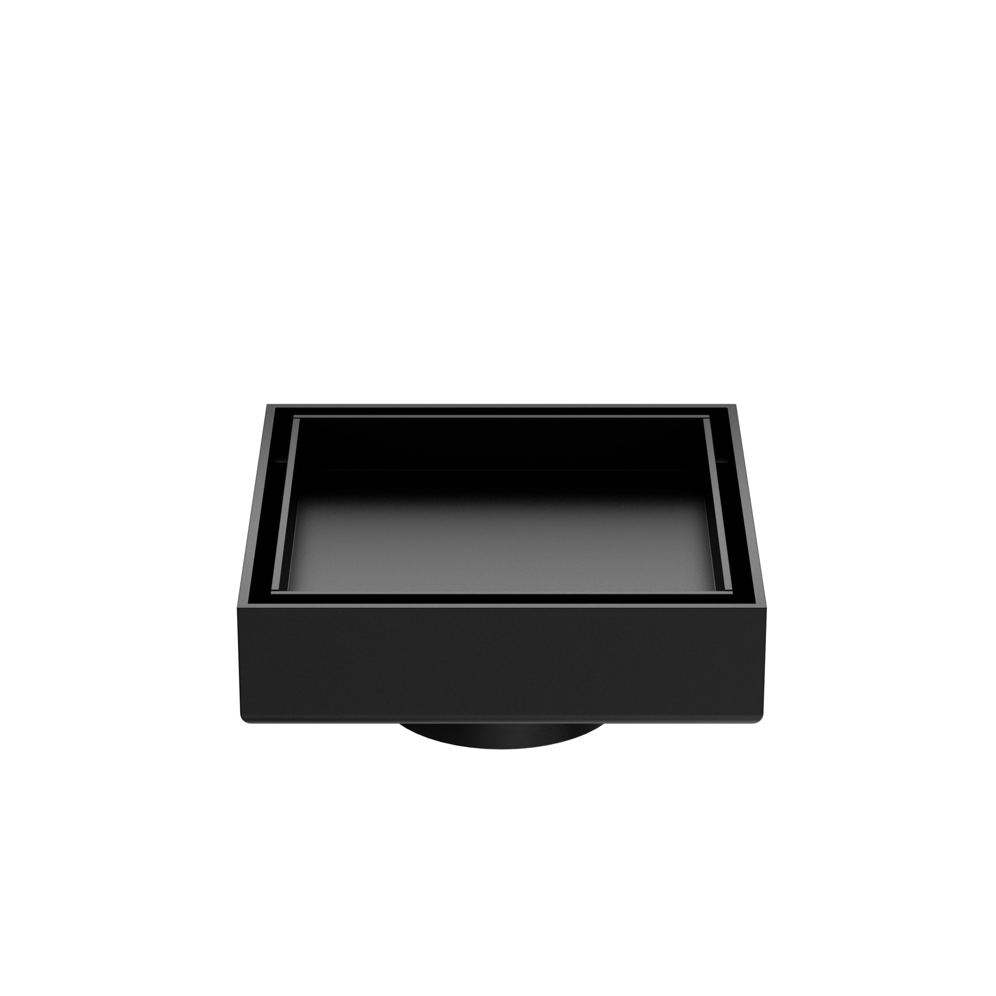 100mm Square Tile Insert Floor Waste 50mm Outlet Matte Black