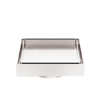 130mm Square Tile Insert Floor Waste 80mm Outlet Brushed Nickel
