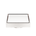 130mm Square Tile Insert Floor Waste 80mm Outlet Brushed Nickel