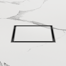 130mm Square Tile Insert Floor Waste 80mm Outlet Gun Metal