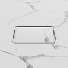 130mm Square Tile Insert Floor Waste 100mm Outlet Brushed Nickel