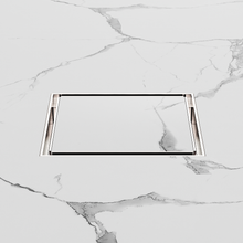 130mm Square Tile Insert Floor Waste 100mm Outlet Brushed Nickel
