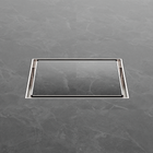130mm Square Tile Insert Floor Waste 100mm Outlet Brushed Nickel