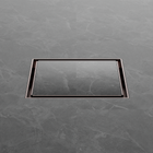 130mm Square Tile Insert Floor Waste 100mm Outlet Brushed Bronze
