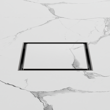 130mm Square Tile Insert Floor Waste 100mm Outlet Gun Metal