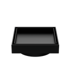 130mm Square Tile Insert Floor Waste 100mm Outlet Matte Black