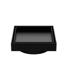 130mm Square Tile Insert Floor Waste 100mm Outlet Matte Black
