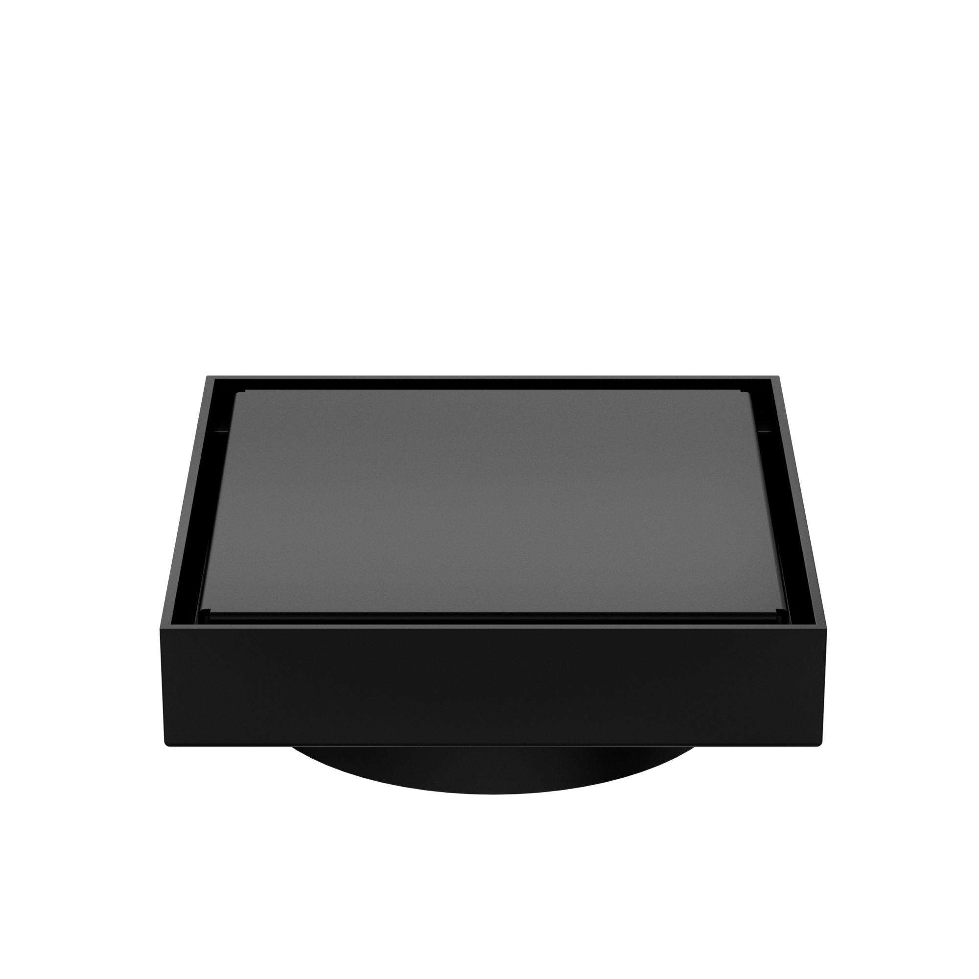 130mm Square Tile Insert Floor Waste 100mm Outlet Matte Black