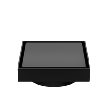 130mm Square Tile Insert Floor Waste 100mm Outlet Matte Black