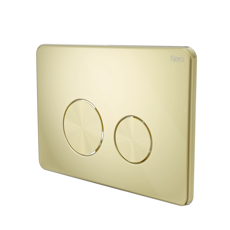 In Wall Toilet Push Plate Brushed Gold