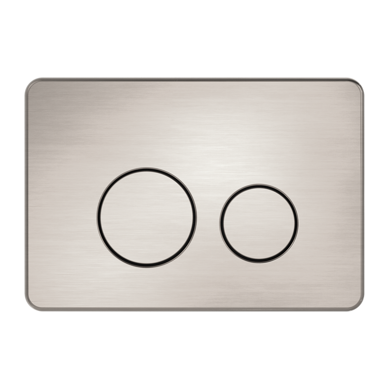 In Wall Toilet Push Plate Brushed Nickel