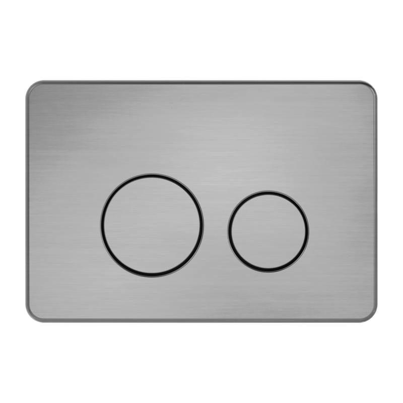 In Wall Toilet Push Plate Gun Metal