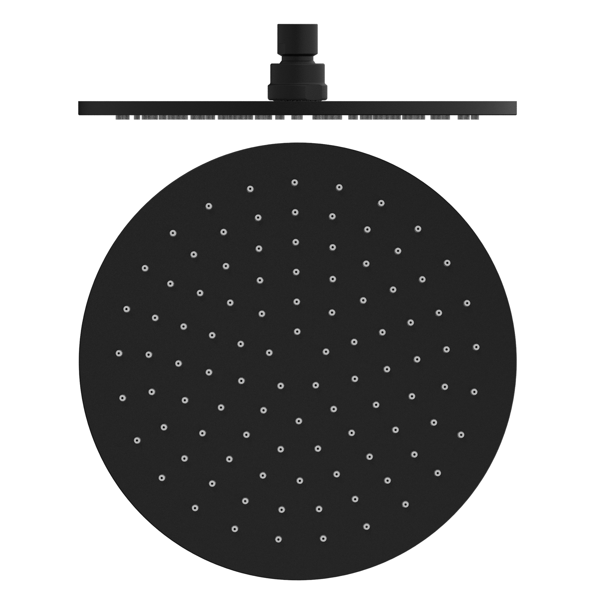 250mm Round Shower Head Matte Black