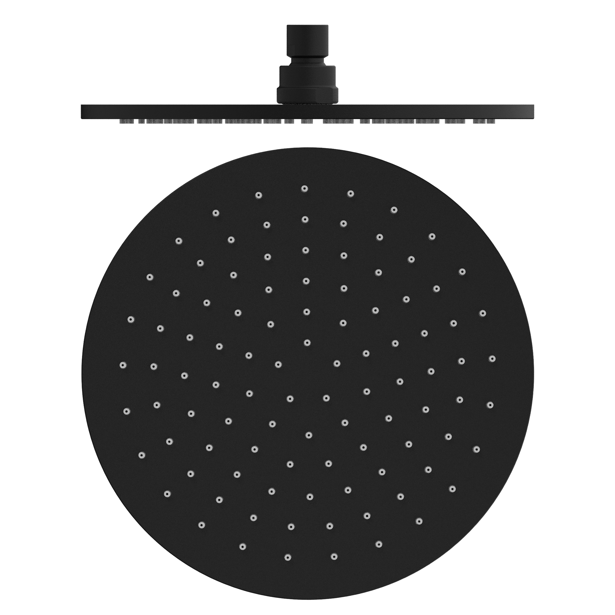 250mm Round Shower Head Matte Black