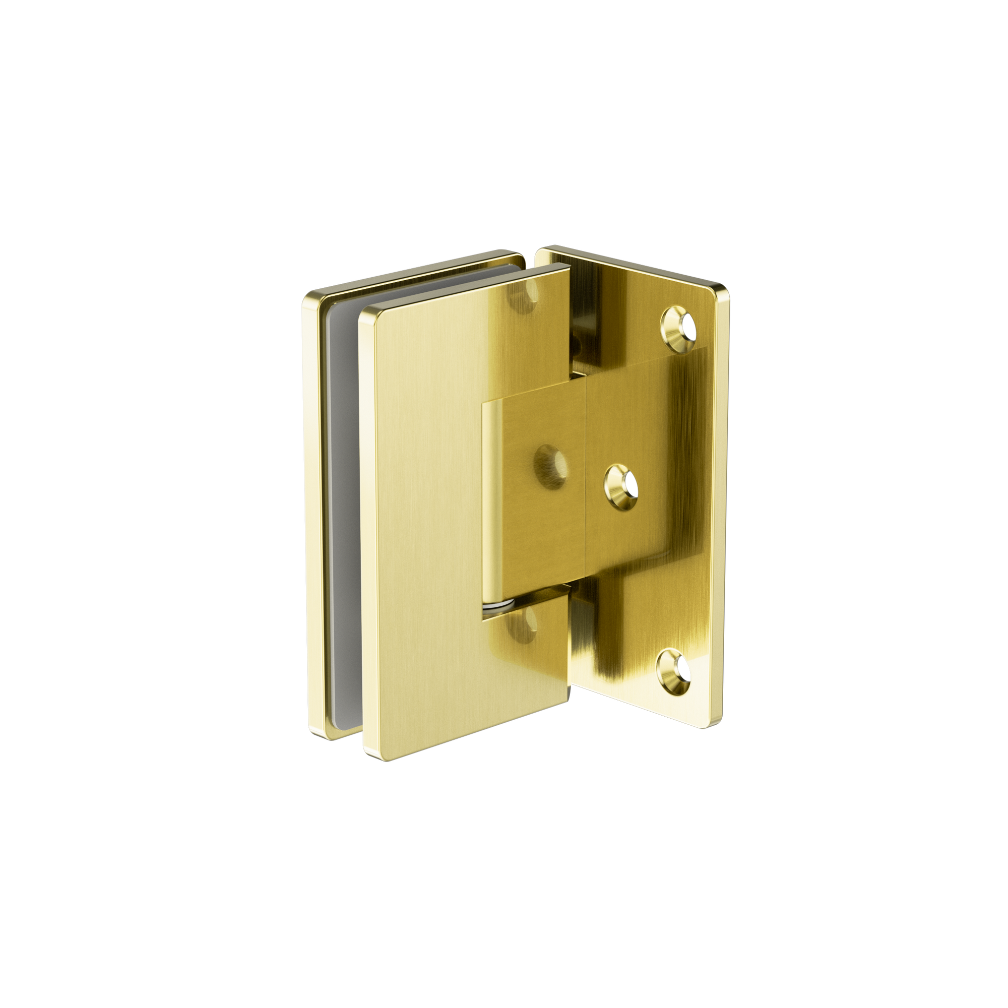90 Degree Glass To Wall Shower Hinge 10mm Glass Brushed Gold