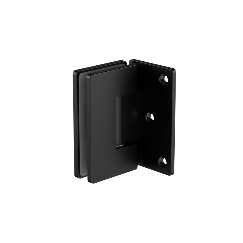 90 Degree Glass To Wall Shower Hinge 10mm Glass Matte Black