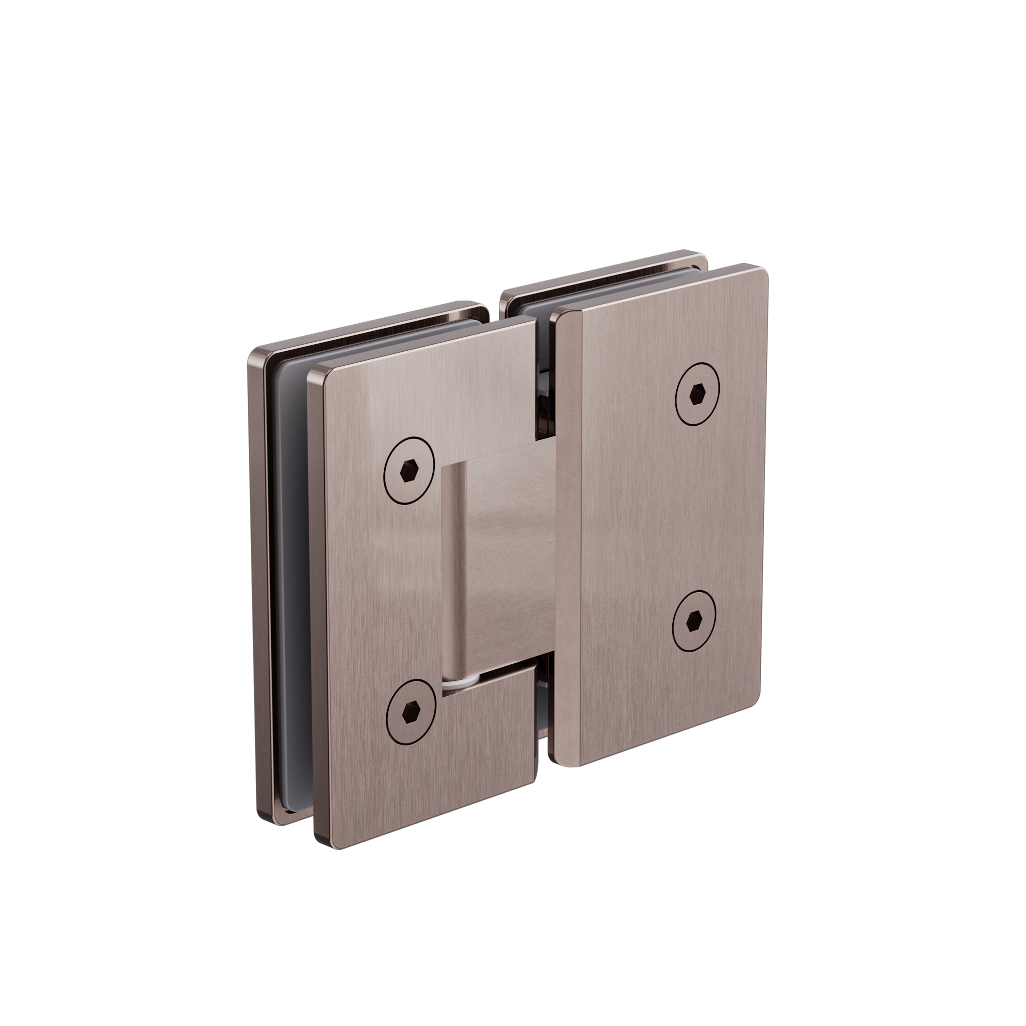 180 Degree Glass To Glass Shower Hinge 10mm Glass Brushed Bronze