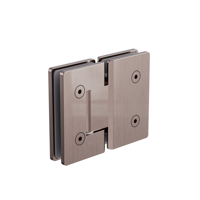180 Degree Glass To Glass Shower Hinge 10mm Glass Brushed Bronze