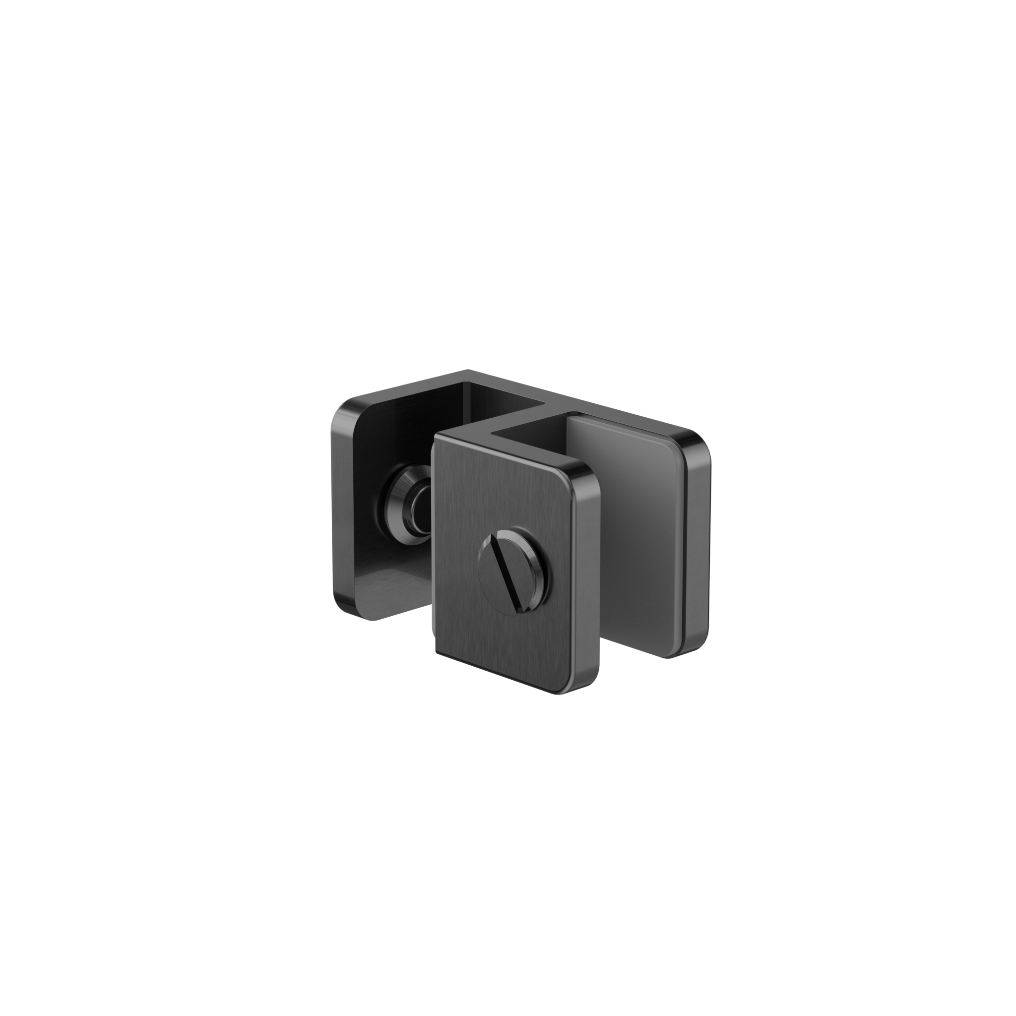 Over-Panel Glass To Glass Fitting 10mm Glass Gun Metal