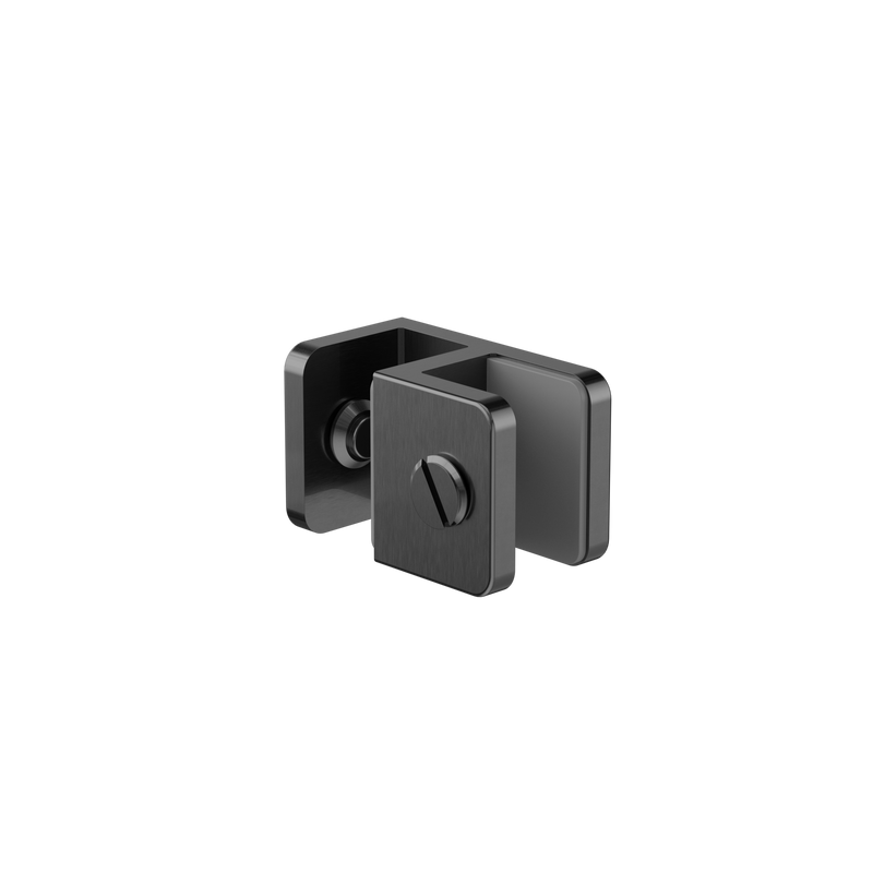 Over-Panel Glass To Glass Fitting 10mm Glass Gun Metal