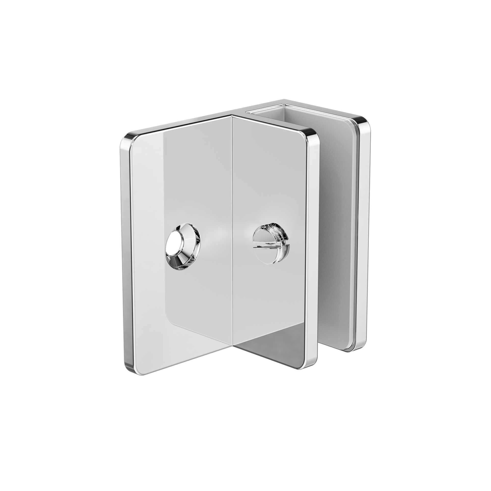Shower F Bracket 10mm Glass Chrome