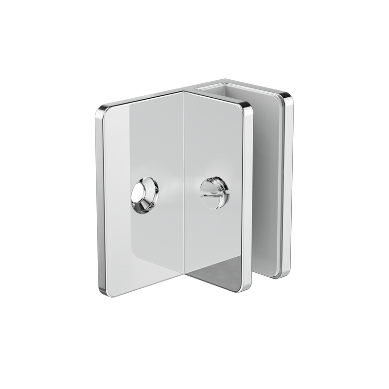 Shower F Bracket 10mm Glass Chrome