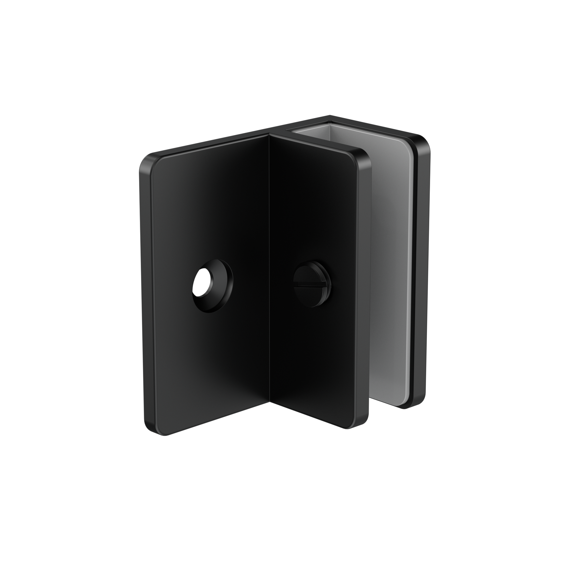 Shower F Bracket 10mm Glass Matte Black