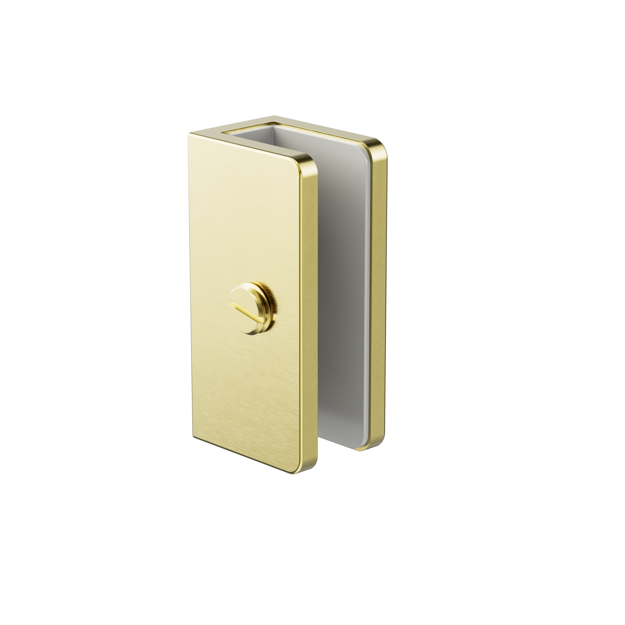 Shower U Bracket 10mm Glass Brushed Gold