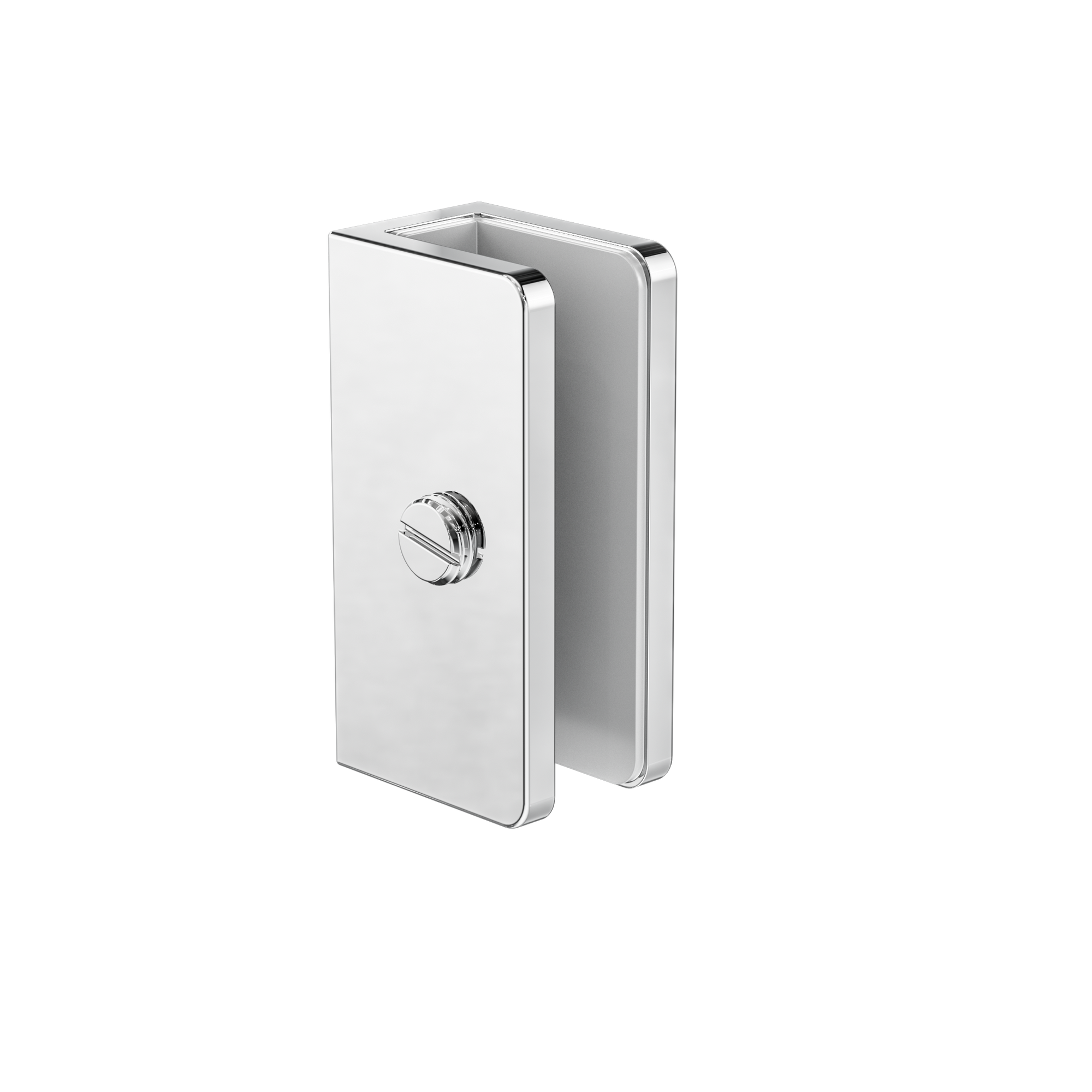 Shower U Bracket 10mm Glass Chrome