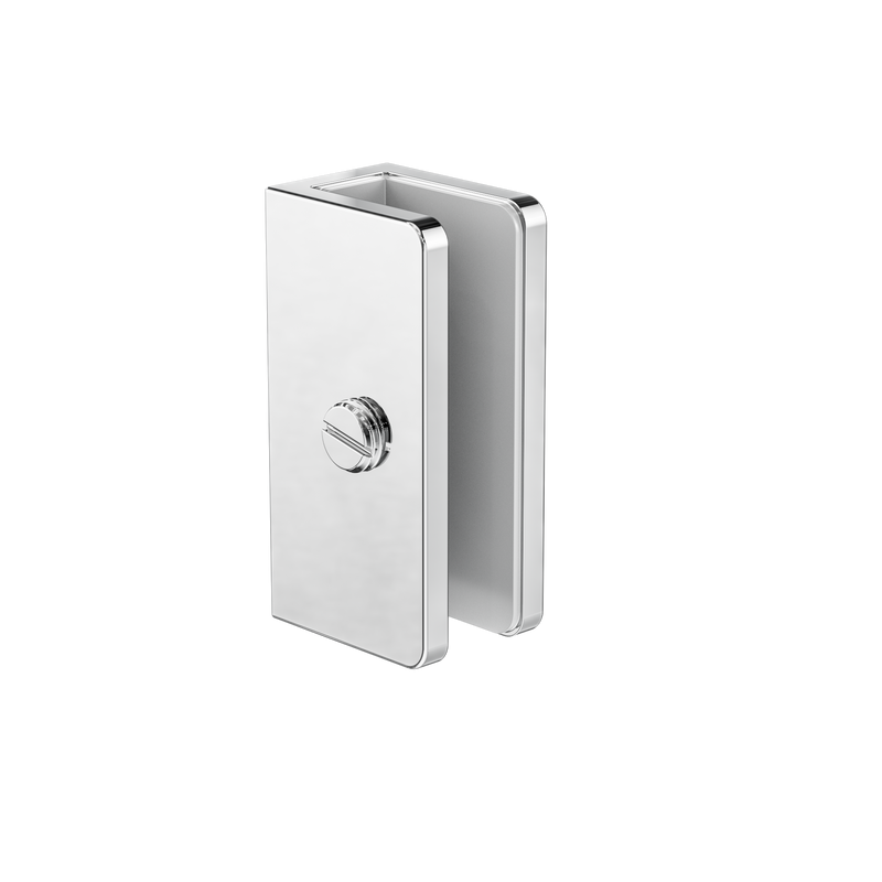 Shower U Bracket 10mm Glass Chrome