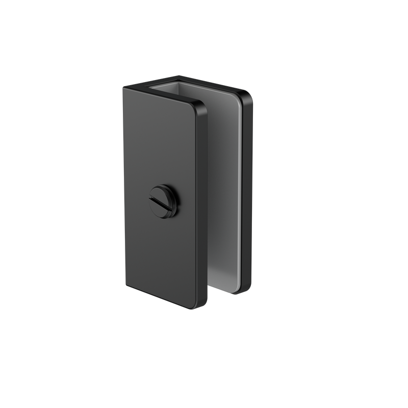 Shower U Bracket 10mm Glass Matte Black