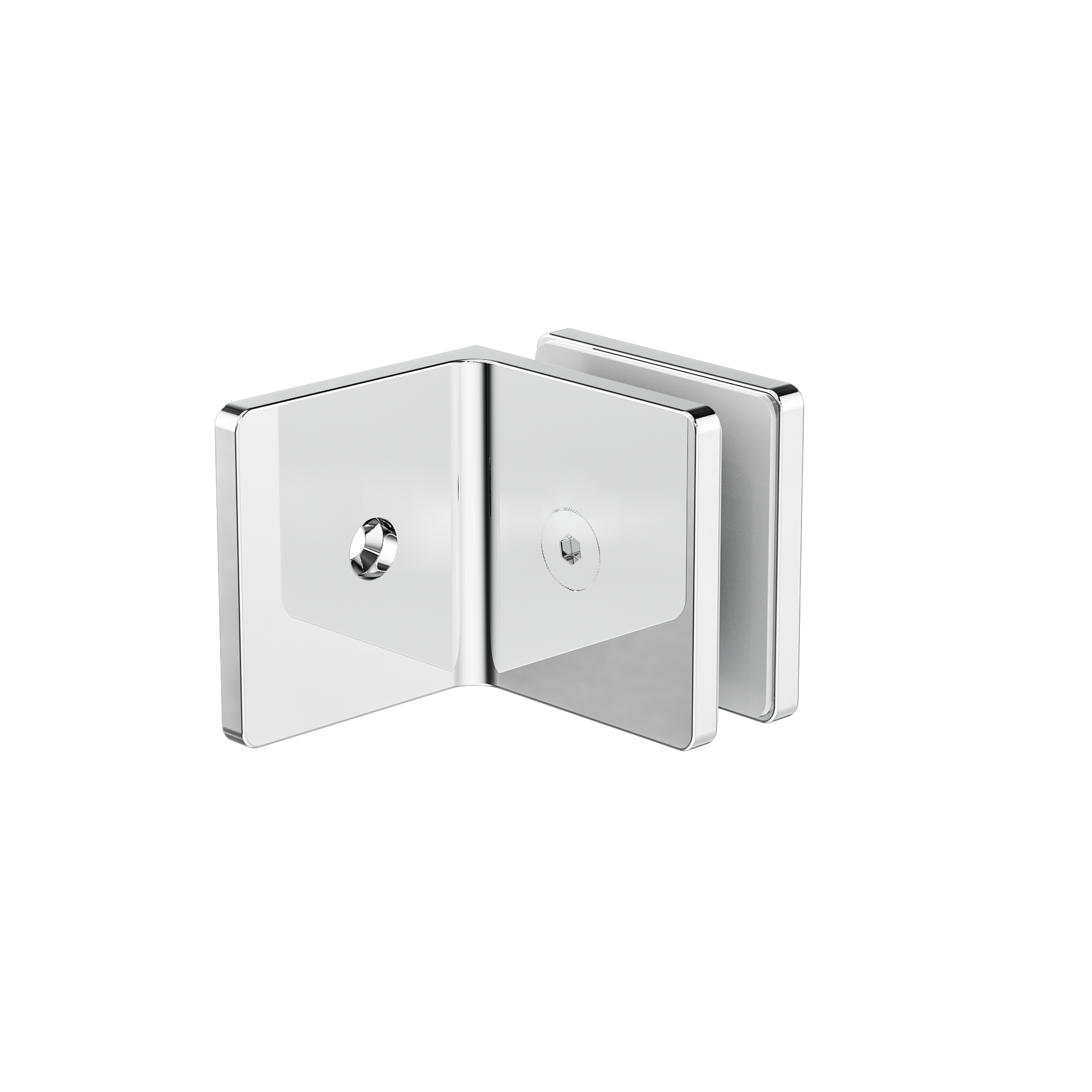 90 Degree Glass To Wall Bracket 10mm Glass Chrome
