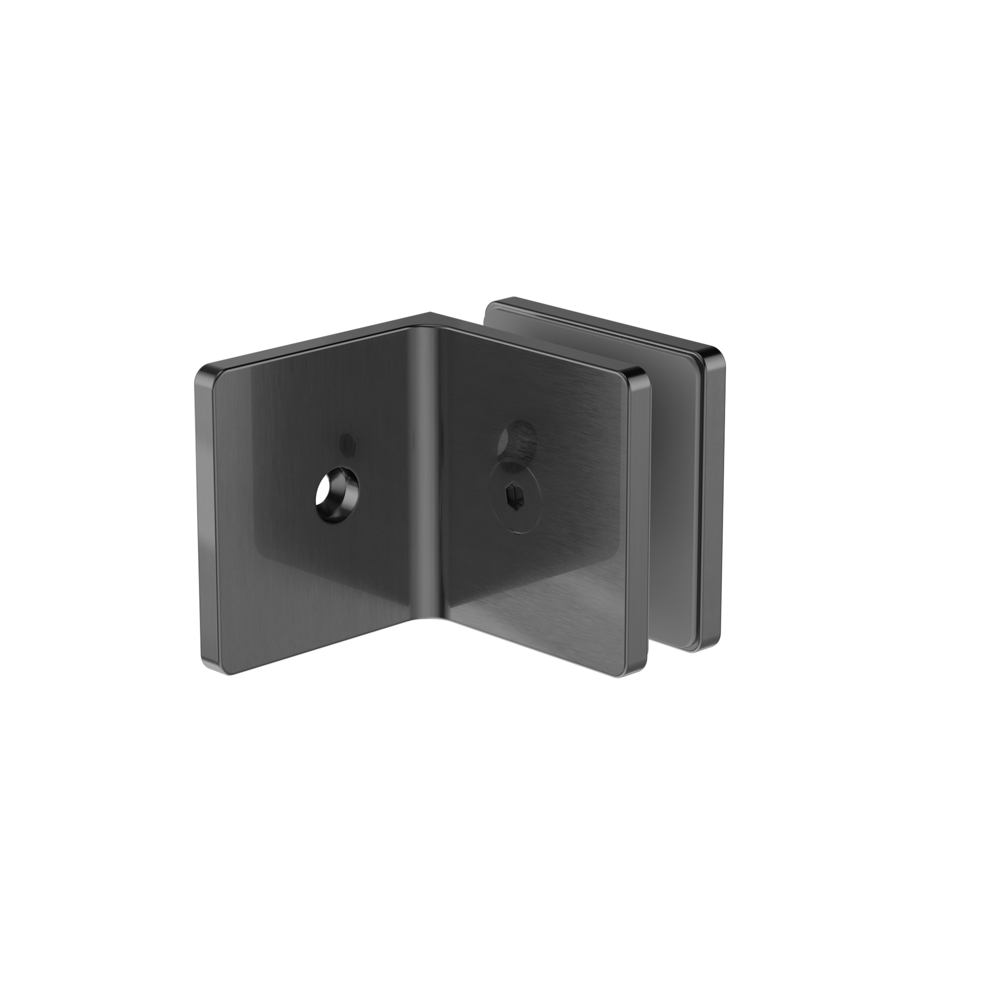 90 Degree Glass To Wall Bracket 10mm Glass Gun Metal